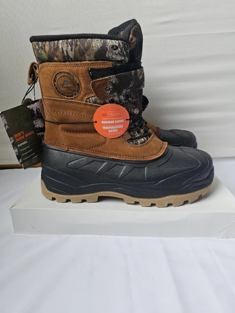 NWT Ozark Trail Snow Boots – Mossy Oak Camo – Men's Size 9 – Waterproof – Rated